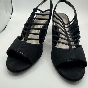 Elegant Black Women's Slingback Sandal heels